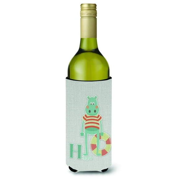 Alphabet H for Hippopotamus Wine Bottle Hugger