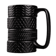 thumbnail image 3 of Funny Ceramic Tire Mugs 500ML Capacity Coffee Mug Breakfast Cereal Milk Tea Water Cup Office Tire Cup Mug Novelty Gifts,1 x Ceramic Tire Mug,Black, 3 of 10