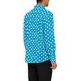 thumbnail image 3 of INSPIRE CHIC Chemise pour Homme Motif à Pois Col en Pointe Manches Longues Chemise Boutonnée 34 Bleu, 3 of 6