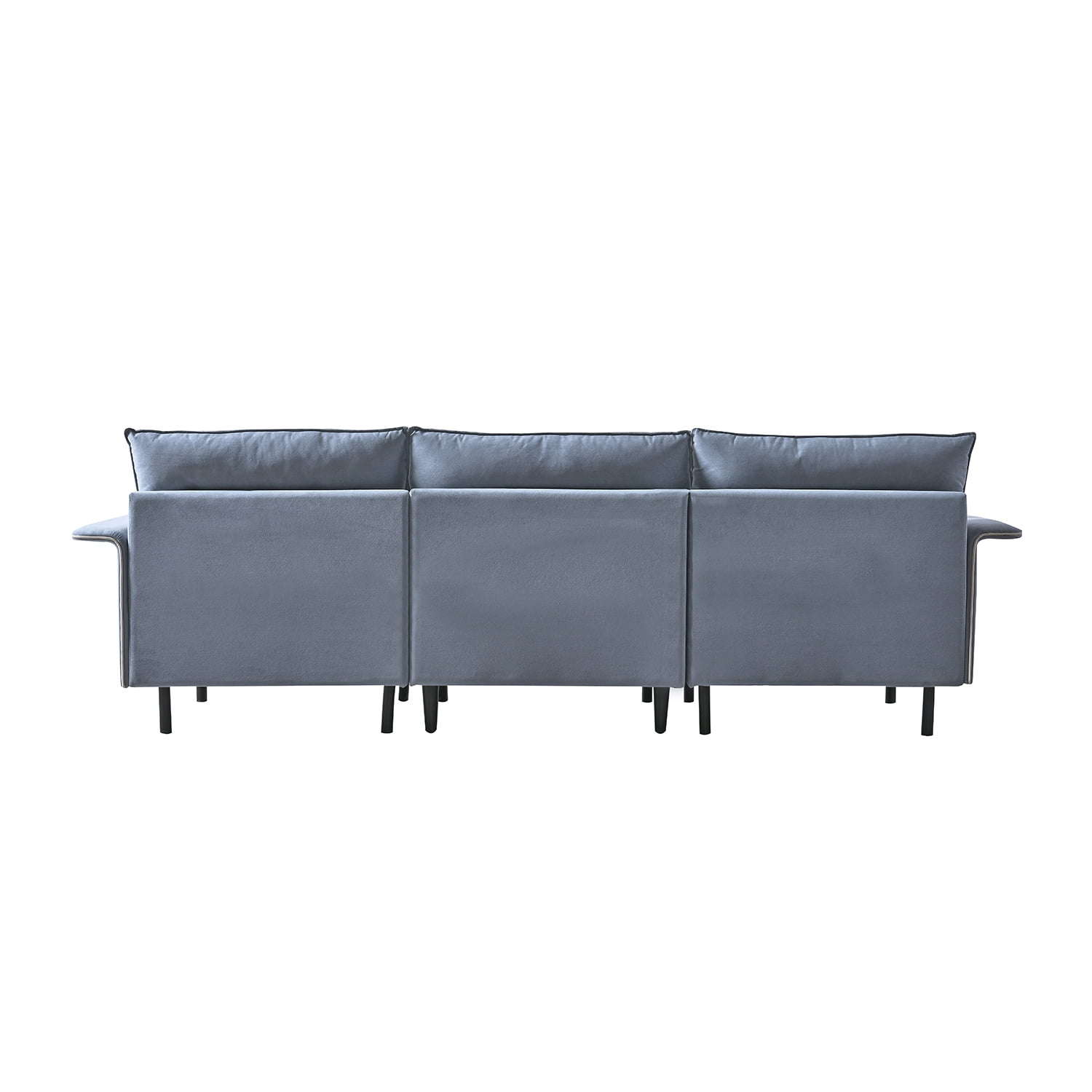 Kepooman Convertible Sectional Sofa Couch, L-Shaped Couch with Ottoman for Living Room, Blue & Grey Kepooman Convertible Sectional Sofa Couch, L-Shaped Couch with Ottoman for Living Room, Blue & Grey