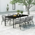 thumbnail image 1 of vidaXL 7 Piece Garden Dining Set Grey, 1 of 4