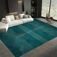 thumbnail image 3 of Area Rugs Dark Cyan Rectangle Carpet, Modern Elegant Art Texture Design Non Slip Rug, For Dining Room Backyard Decor Carpet, For Kids Teen Boys Women Men Flannel Rug, 3 of 7