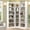 7 Tiers, White, variant on ModFurne 71" Tall Bookcase, 6-Tier Curved Double Row Bookshelf, 12-Cube Freestanding Corner Bookcase Display Cabinet for Living Room, Home Office, White