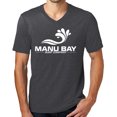 thumbnail image 1 of Mens Manu Bay Surf Company WHITE LOGO Surfer T-shirt, Medium Heathered Charcoal, 1 of 3