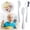Silver, variant on Silver Stainless Steel ki-ds Flatware Set, 3 Pcs ch-ildren's Cutlery with Spoon, fork, and Knife, Toddler Silverware for Camping, Picnic, and Home
