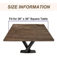 thumbnail image 3 of Square Fitted Table Cover Wood Grain Tablecloth with Elastic Edge Colorful Wooden Tablecloths Waterproof Tables Cloth for Dining Kitchen Home Party Picnic, Fit for 36"x36" Tables, Style-12, 3 of 4