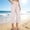 Pink, variant on LPZOOGU Women's Striped Linen Blend Capri Pants High Waist Loose Wide Leg Casual Summer Cropped Pants with Pockets