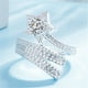 thumbnail image 2 of Anillo ajustable con estrella, anillo chapado de moda, anillos de plata para mujer, 2 of 5