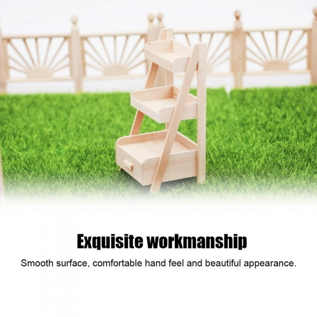Mini Casa De Muñecas De Madera 1:12, Decoración De Jardín, Simulación De Madera, Modelo De Soporte De Flores En Miniatura