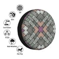 thumbnail image 4 of Waterproof Spare Wheel Cover, Tribe Style Mandala Flower Pattern Adjustable Wheel Cover For Jeep Trailer RV SUV Car, 14 inch, 4 of 8