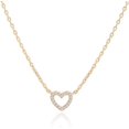 thumbnail image 1 of Collar de diamantes de amor para niñas, diseño de colgante de corazón, collar de clavícula para mujer, 1 of 3