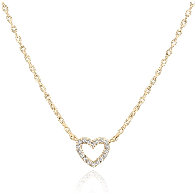 Collar de diamantes de amor para niñas, diseño de colgante de corazón, collar de clavícula para mujer