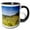 Black/White, variant on 3drose, Pear Orchards Bloom with Mount Adams, Hood River, Oregon, Usa, 11oz Magic Transforming Mug