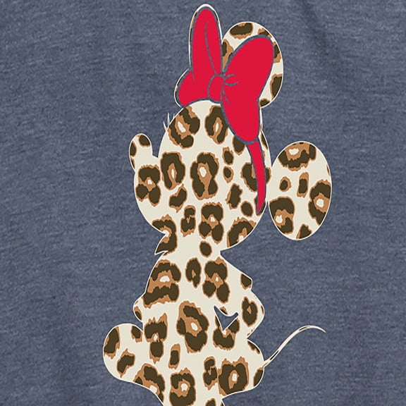 Disney - Minnie Leopard Print Silhouette - Women's Short Sleeve Graphic T-Shirt