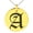 Gold, variant on Stainless Steel Letter A Initial Old English Monogram Engraved Small Medallion Circle Charm Pendant Necklace