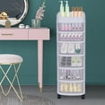 thumbnail image 3 of Miumaeov Plastic Drawers 6-Drawer Plastic Rolling Storage Cart With Wheels Clear Drawer for Home Organization Storage, 3 of 15