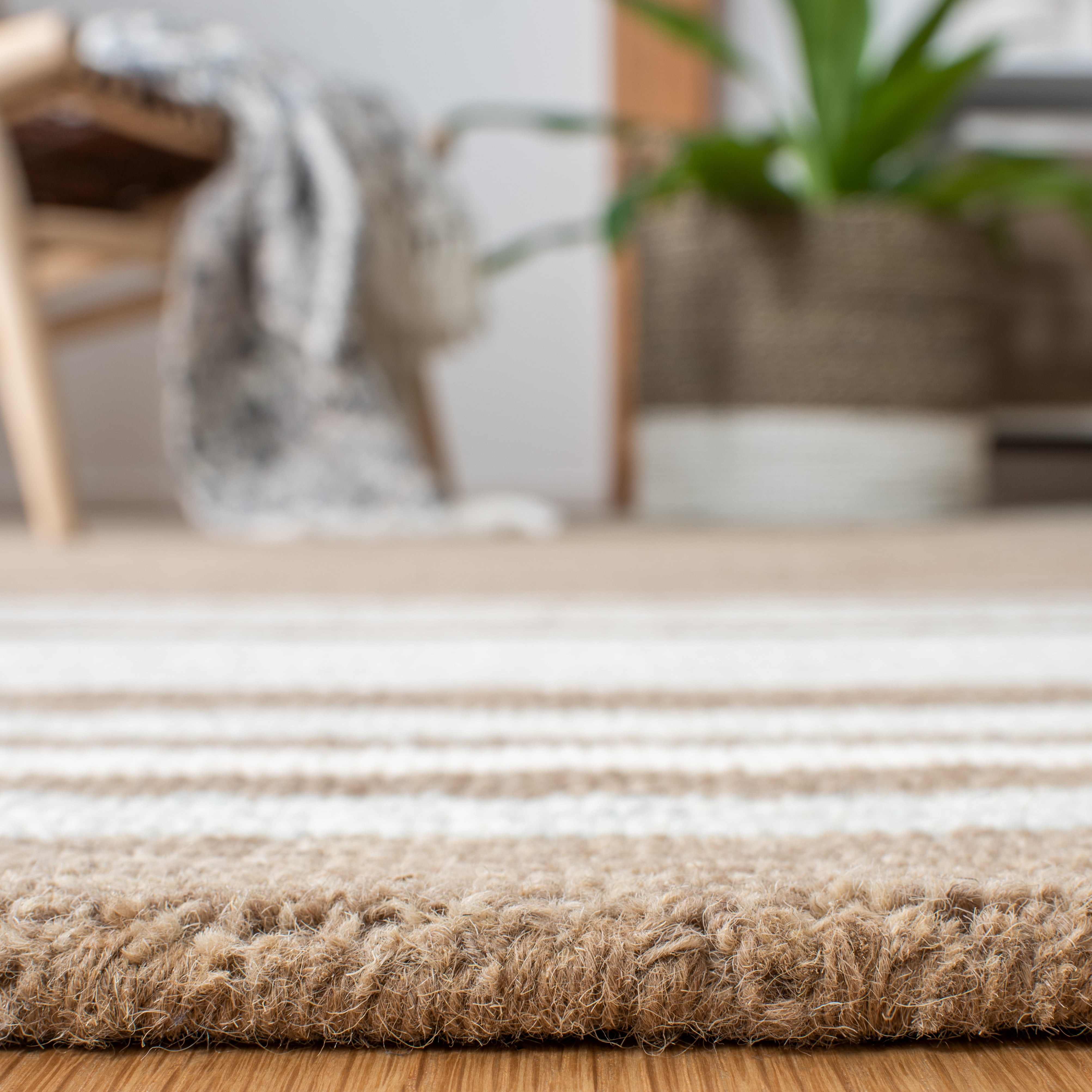 Safavieh Metro Angela Striped Area Rug, Brown/Ivory, 6' x 6' Square