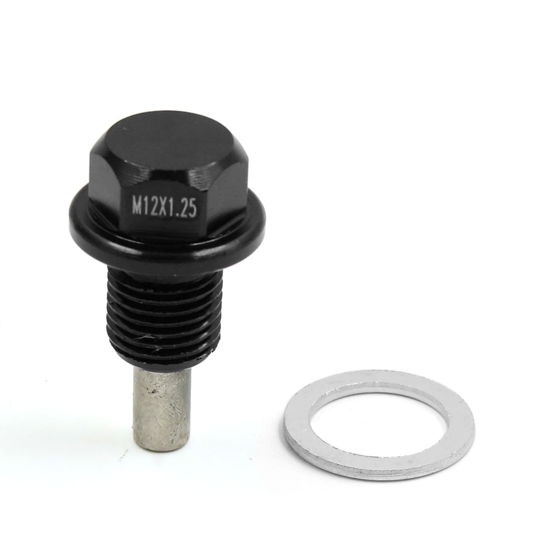 M12 x 1.25 Black Aluminum Alloy Engine Oil Pan Drain Bolt