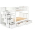 thumbnail image 3 of Bedz King Stairway Bunk Beds Full over Full with 4 Drawers in the Steps and 2 Under Bed Drawers, White, 3 of 9