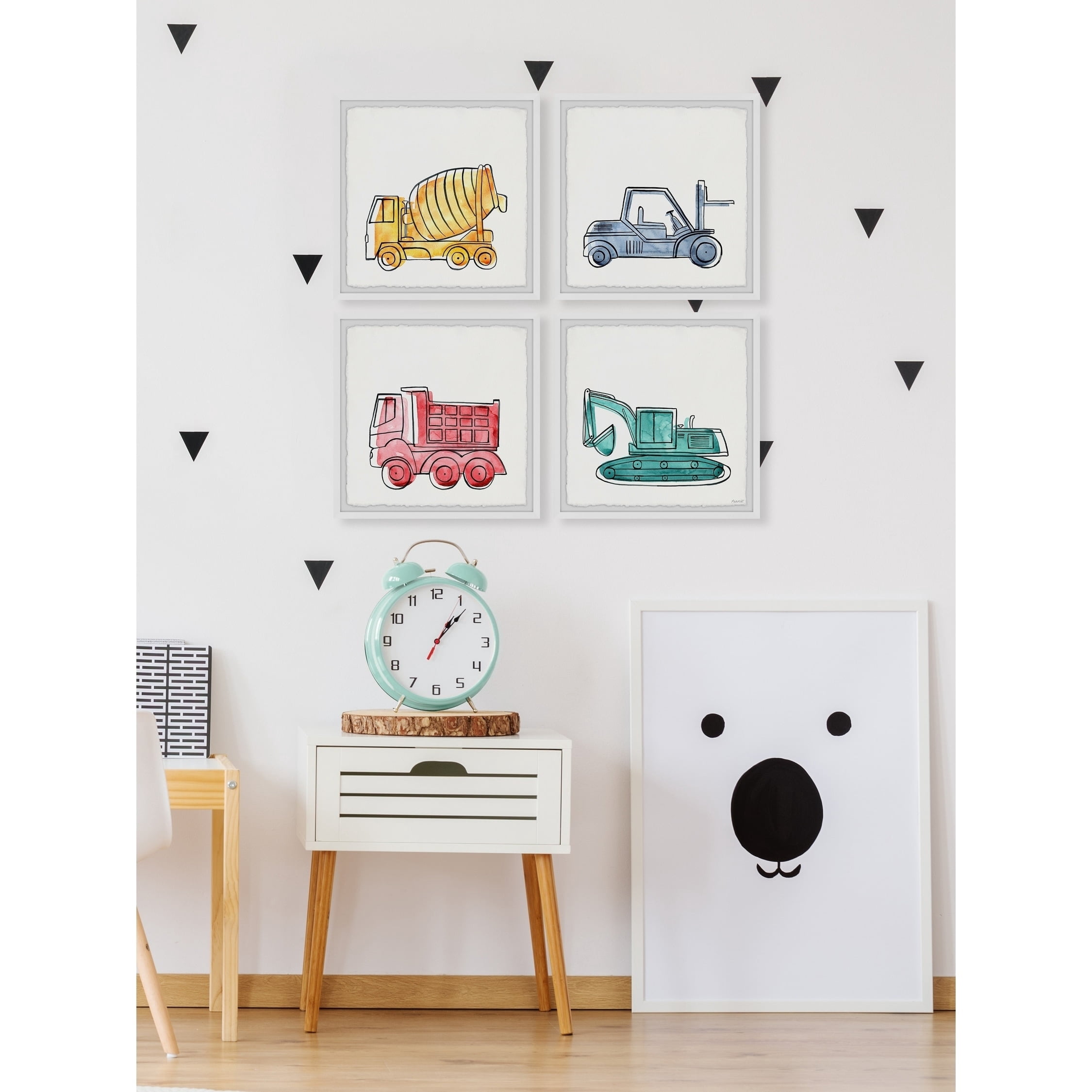 Marmont Hill Printed Construction Framed Art Prints, Set of 4