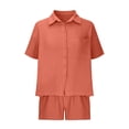 thumbnail image 4 of Lopecy-Sta Womens Loungewear Sets To Wear Out Gift for Wife Two Piece Outfits for Women Soft Button Down Shirt Casual Lounge Beach Short Sets, 4 of 9