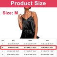 thumbnail image 2 of Women's pajama set Satin pleated pajama vest Underwear two-piece pajama setblackM, 2 of 5