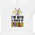 thumbnail image 4 of Inktastic Im with a Bunch of Fools with Jester Hat April Fools Day Girls Toddler Dress, 4 of 5
