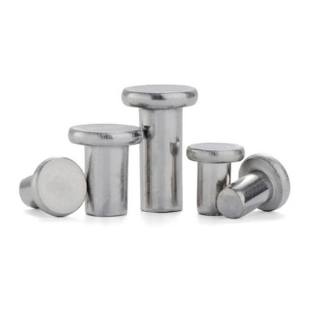 

2 Pcs Stainless Steel 304 Solid Flat Head Rivets Countersunk Head Nail M12X90mm.