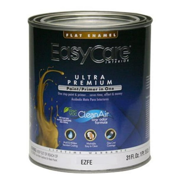 True Value Manufacturing 804094 1 qt. EZFE1 Easycare White Flat Enamel