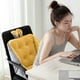 thumbnail image 5 of Cojín de terciopelo para silla de oficina con espuma viscoelástica, asiento y respaldo ergonómicos para oficina en casa, comodidad y alivio de la postura. Aestivo | Amarillo | AESTIVO, 5 of 7