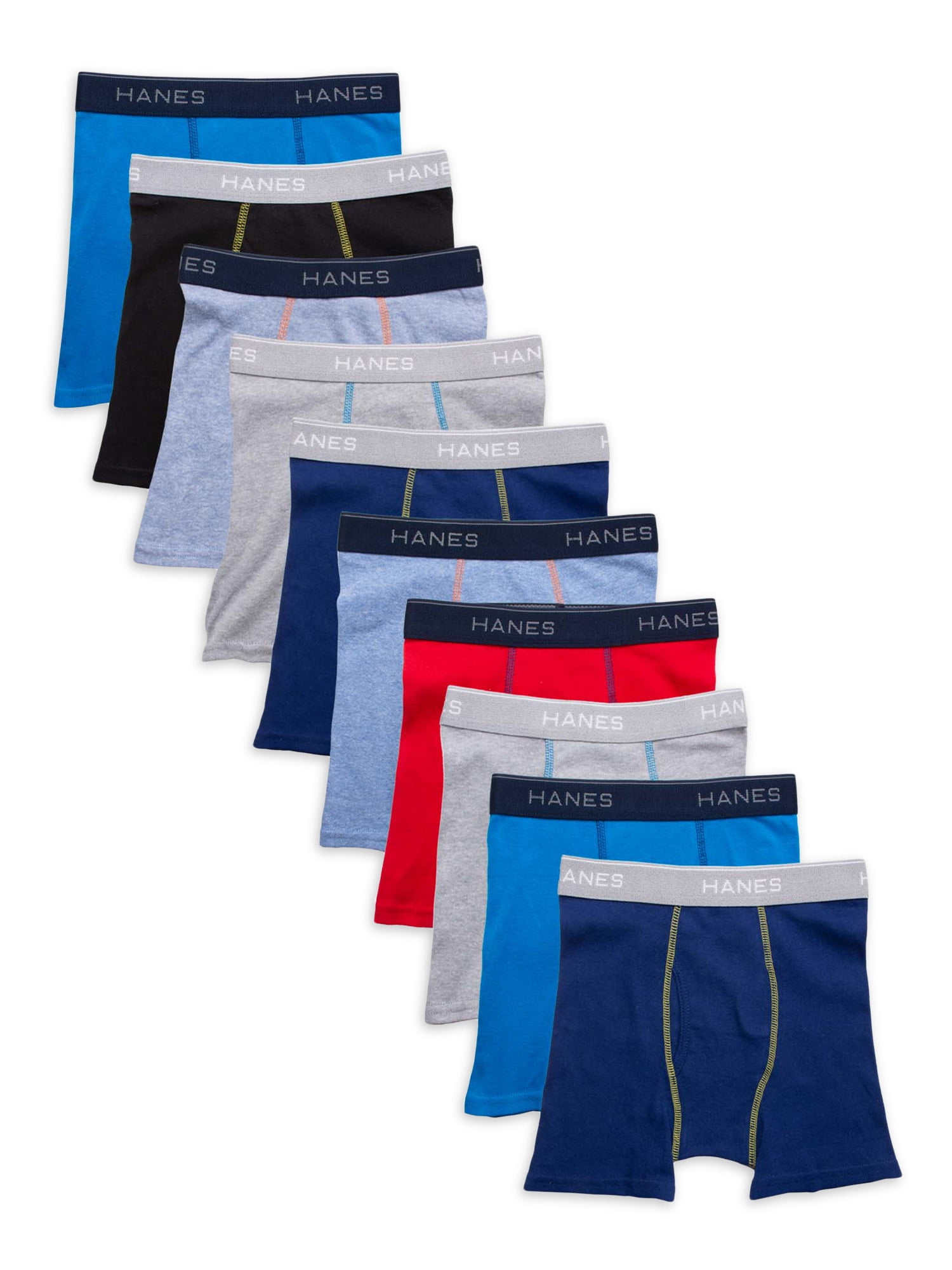 Hanes Boys Underwear, 10 Pack Tagless ComfortFlex Waistband Boxer Brief Sizes SXXL