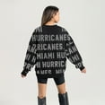 thumbnail image 2 of Women's Gameday Couture  Black Miami Hurricanes Hype Era Sweatshirt, 2 of 5