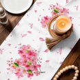 thumbnail image 3 of Pink Valentines Table Runner 120 Inches, Spring Leaves Botanical Floral Bed Runner Dresser Scarves Tabletop for Indoor Outdoor Parties/Ceremony/Banquet, 13"x 120", 3 of 8