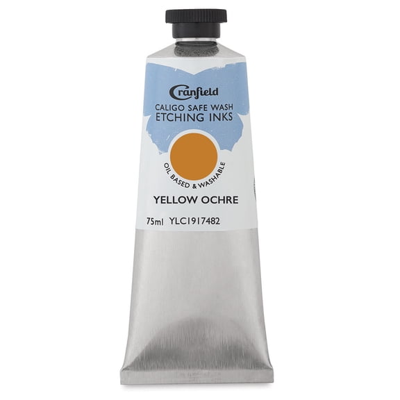 Cranfield Caligo Safe Wash Etching Ink - Yellow Ochre, 75 ml Tube