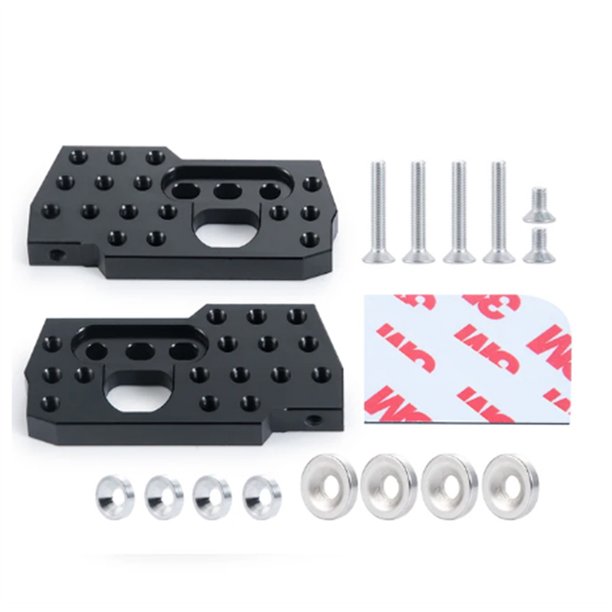 Soporte amortiguador estable de aleación de aluminio Vogacara para 1/10 Axial Wraith RC Negro