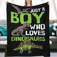 thumbnail image 6 of Just A Boy Who Loves Dinosaurs Blanket Cute Dinosaurs Decor Throw Blanket Gifts for Girls Boys Super Warm Soft Plush Lightweight Fleece Flannel Blanket Winter Bedding Blanket for Kids Women 60"x80", 6 of 6