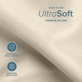 thumbnail image 5 of Bare Home Premium 1800 Collection 4-Piece Bed Sheet Set with Envelope Pillowcases, Queen, Sand, 5 of 9