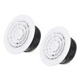 thumbnail image 1 of Unique Bargains 5 Inch Adjustable Rotatable Screen Grille Cover Louver Round Air Vent 2 Pack, 1 of 5
