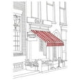 thumbnail image 2 of Moore, Regina 15x18 White Modern Wood Framed Museum Art Print Titled - Striped Awning I, 2 of 4