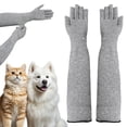thumbnail image 1 of Pet Grooming Arm Protection Sleeves 13 Inch Extra Long Anti Scratch Bite Resistant Pet Handling Gloves for Bathing Nail Trimming Dog Cat Grooming Protective Safety Sleeves Lightweight Flexible Control, 1 of 8