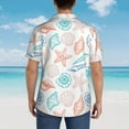 thumbnail image 6 of Kll Men'S Hawaiian Shirt Short Sleeve Button Down Beach Shirts-Colorful Seashells1, 6 of 8
