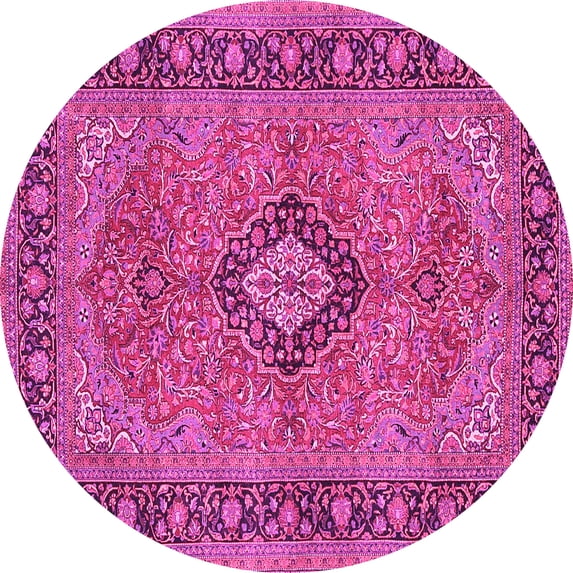 Ahgly Company Indoor Round Persian Pink Traditional Area Rugs, 6' Round