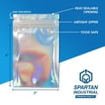 thumbnail image 2 of Spartan Industrial - 3" X 5" Holographic Foil Bags - Pack of 200 Smell-Proof Resealable Bags for Food, Wax Melts, Lip Gloss Packaging, and More, 2 of 7