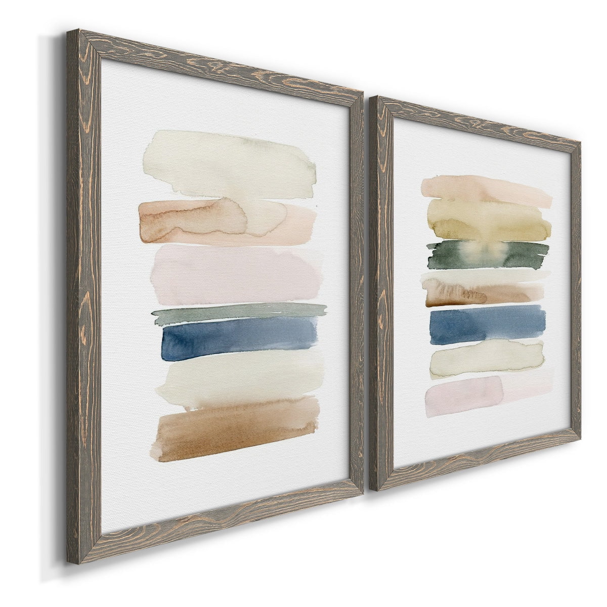 Faint Swatches I - Premium Framed Canvas 2 Piece Set - Ready to Hang