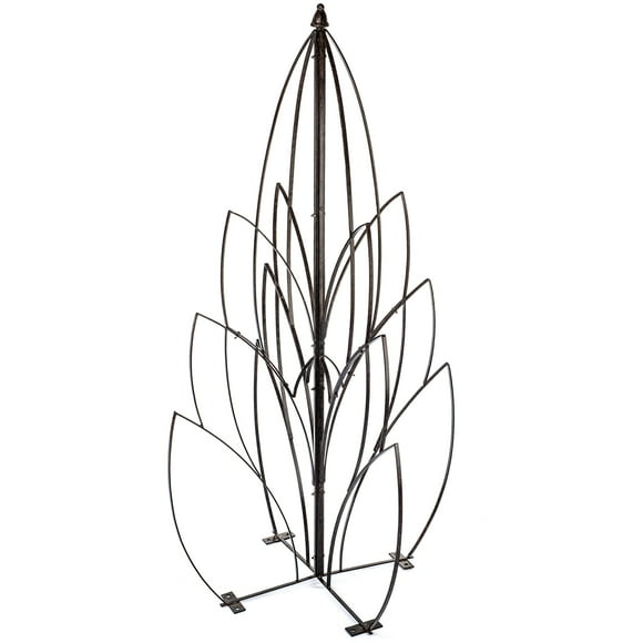 H Potter Treillis de Bourgeons de Lotus de Jardin pour Plantes Grimpantes Obélisque en Fer Forgé et Métal pour Patio, Terrasse, Fleurs Résistant aux Intempéries Art de Cour