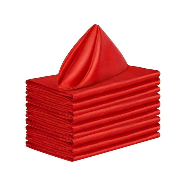 fastboy 10x Mariage Fête Serviettes de Table Portable Élégant pour les Banquets Événements Mariages Rouge