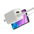 thumbnail image 2 of USB Wall Charger, 1-Pack 2.4A/5V Dual Port USB Plug Wall Power Adapter Fast Charging 2-Port Cube Compatible with Apple iPhone, iPad, Samsung Galaxy, Note, HTC, LG & More (White), 2 of 3