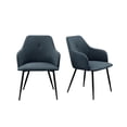 thumbnail image 5 of Pemberly Row Upholstered Metal Dining Arm Chair - Indigo Blue, 5 of 5