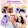 thumbnail image 4 of Inadays Kids Smart Phone for Girls Gifts - Toddler Christmas Birthday Gift for Age 3 4 5 6 7 8 Year Old, Kids Cell Phone Toy with Touchscreen, Dual Cameras, Learning,Mp3 Player,Games with 32 GB Card, 4 of 8