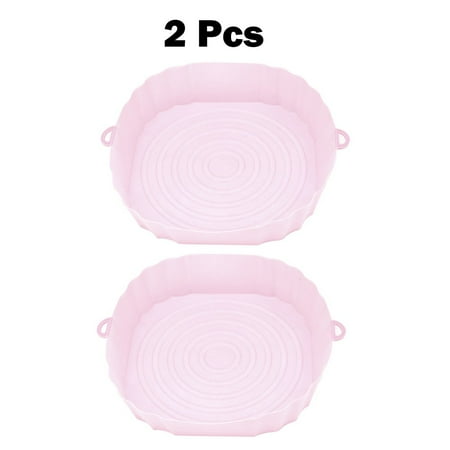 

2X Silicone Pot Air Fryer Baking Basket Soft Tray Accessories.Cooking Reusable